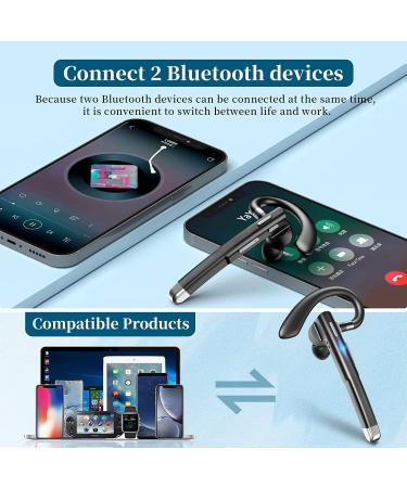 XVV Bluetooth Headset with Charging Case - Hands-Free Single Earpiece for Cellphone - V5.2 Bluetooth Headphone for Business Trucker - iOS & Android Compatible - YYK520-1Case - Buy Online on GoSupps.com