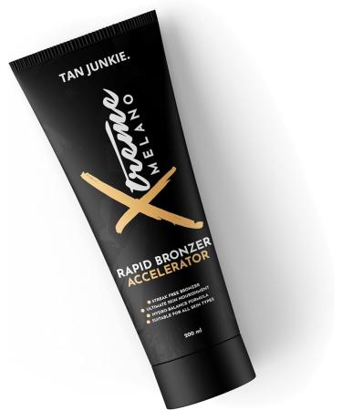 Tan Junkie Xtreme Melano Rapid Bronzer Accelerator 200ml - Luxurious Sunbed Cream for Enhanced Tanning Skin Nourishment & Hydration - with Carrot Root Kukui Oil & Pineapple Extracts - Buy Online on GoSupps.com