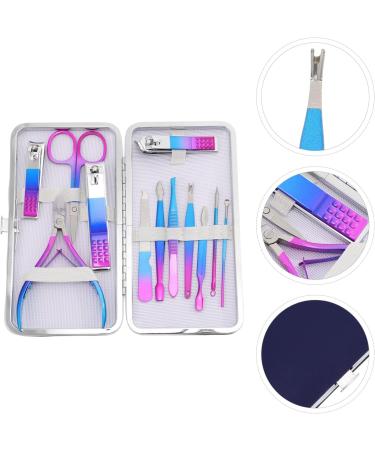FRCOLOR 1 Set Nail Set Travel Nail Clippers Pedicure Tools Stainless Steel Set Eyebrow Remover Dead Skin Push Pedicure Care Tools Pu Leather Colorful Manicure Trimmer Set Nail Trimmer Flat - Buy Online on GoSupps.com