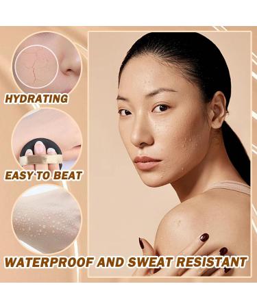Shop Waterproof Foundation Cream | Full Coverage Lightweight Makeup Kit with Brush - #02 - Long Lasting & Oil Control for Women | International Shipping - Buy Online on GoSupps.com
