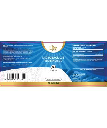 High-Dose Ln Lactobacillus Rhamnosus Probiotics Capsules | 90 Count | 10 Billion KBE Per Dose | Gluten Milk & Allergen-Free | Made in Great Britain - Buy Online on GoSupps.com