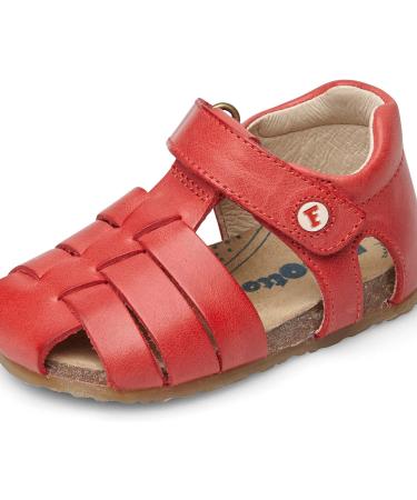 Falcotto Alby Red Leather Sandals - Size 7 UK | Closed Toe Fisherman Style - Buy Online on GoSupps.com