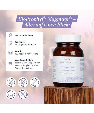 Bioprophyl Magmaar 750 mg L-Arginine Zinc Selenium & Vitamins for Fertility - 120 Vegetarian Capsules - International Shipping Available - Buy Online on GoSupps.com