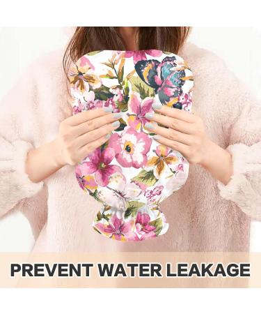 Naanle 1L Hot Water Bottle with Cherry Blossom Butterfly Cover - Back Pain Relief & Cold Therapy | Hand & Foot Warmer - Buy Online on GoSupps.com