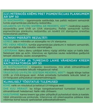 Garnier LOreal Paris Bright Reveal Moisturizing antidiscoloration cream with SPF 50 50 ml - Buy Online on GoSupps.com