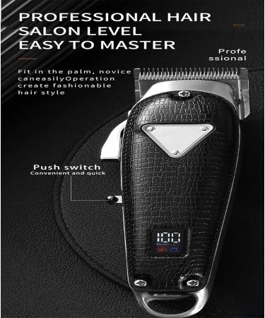 Hair Clippers for Men - High Power Vintage Barber Clippers with LCD Display & Leather Body | Perfect for Salon Use - Buy Online on GoSupps.com