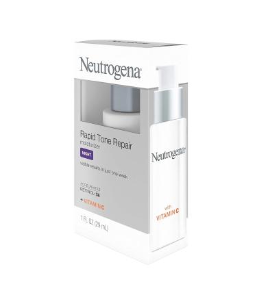 Neutrogena Rapid Tone Repair Night Cream - Anti-Wrinkle Moisturizer with Retinol Vitamin C & Hyaluronic Acid 1 fl. Oz - Best for Face & Neck Repair - Buy Online on GoSupps.com