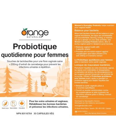 Orange Naturals - Women's Everyday Probiotic 30 Caps - Probiotic Supplement with Lactobacillus Acidophilus and Rhamnosus for Gut PH and Vaginal Balance - Probiotics for Women 30 count (Pack of 1) - Buy Online on GoSupps.com