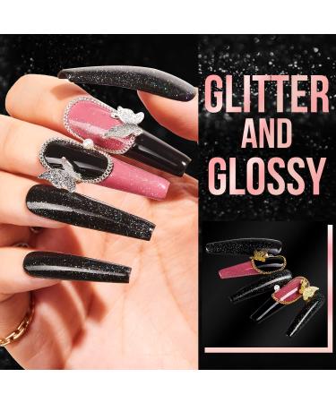 Makartt Glitter Top Coat Gel Nail Polish - High Gloss No Wipe Holographic Finish for Acrylic Nails - Long Lasting Shine for Salon & DIY at Home - Buy Online on GoSupps.com