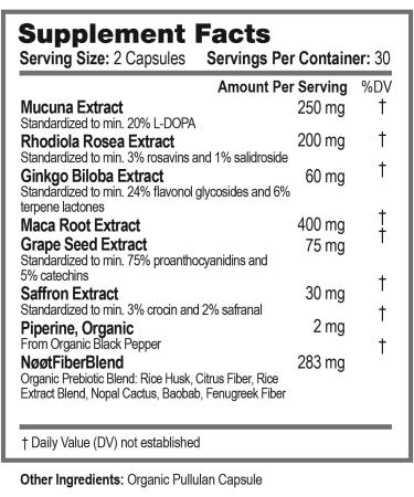 NOOT Happy Me Natural Mood Support Supplement for Women and Men Saffron Supplement Rhodiola & Maca Adaptogens for Calm Focus & Emotional Balance Happy Pills Vegan Plant-Based 60 Capsules - Buy Online on GoSupps.com