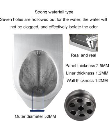 Inodoro moderno con descarga autom tica montado en la pared inodoro Vertical de inducci n de Acero inoxidable 304 adecuado para ba os de centros comerciales ba os familiares Single piece urinal - Buy Online on GoSupps.com