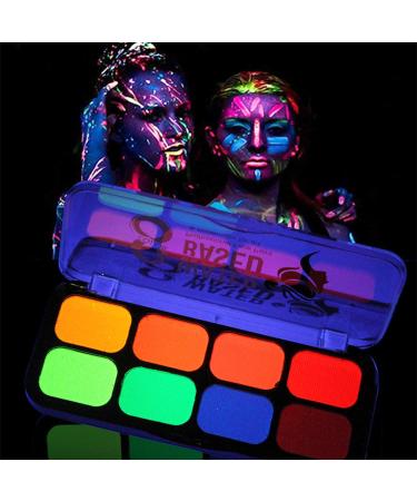 UV Glow Neon Face Paint Palette - 8 Colors for Festival, Party, Halloween - Buy Online on GoSupps.com