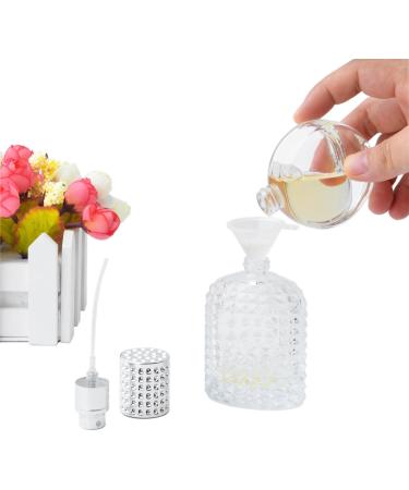 Enslz Perfume Fragrance Cologne Atomizer Empty Refillable Glass Bottle Fine Mist Silver Sprayer 50ml (Silver) - Buy Online on GoSupps.com