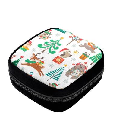 GIAPB Period Bag Sanitary Napkin Storage Bag Pad Holder for Period Makeup Pouch Animal Bird Deer Color649