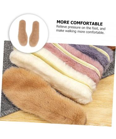Faux Rabbit Fur Insoles for Winter - Cozy Thickened Shoe Mats & Cushions for Heels - Warm & Soft 26x9cm Inserts - Buy Online on GoSupps.com