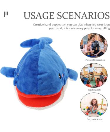 Alipis Blue Whale Hand Puppet Plush Toy - Educational Storytelling Animal Glove - 30cm - Buy Online on GoSupps.com