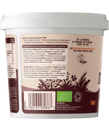  Meridian Meridian Organic Natural Crispy Peanut Butter 1000g (Box of 6) - Buy Online on GoSupps.com