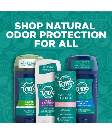 Tom's of Maine Aluminum-Free Men's Deodorant - Deep Forest, 2.8 oz | Long-Lasting Natural Protection - Buy Online on GoSupps.com