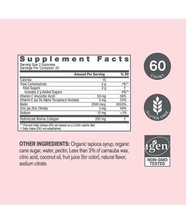 NeoCell Collagen + Vitamin C & Biotin Gummies - Hair, Skin & Nails Support | Collagen Type 1 & 3 | Lemon Flavor - 60 Count - Buy Online on GoSupps.com