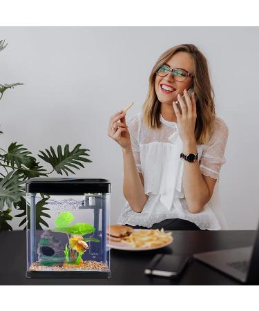 Self-Cleaning 2 Gallon Betta Fish Tank with LED Light and Whisper Filters - Desktop Aquarium Starter Kit for Small Spaces - Buy Online on GoSupps.com