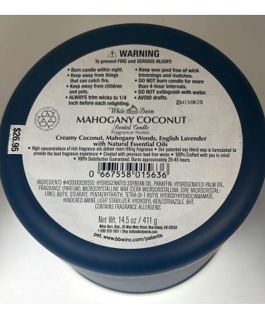 Buy Bath and Body Works White Barn 3-Wick Candle with Essential Oils - Mahogany Coconut - 14.5 oz | International Shipping Available - Buy Online on GoSupps.com