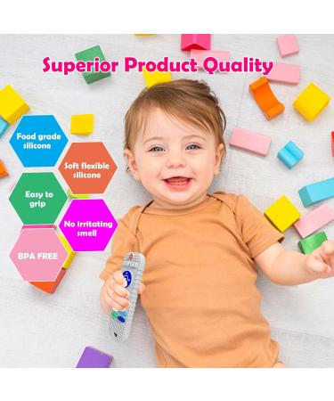 Tronphy Silicone Baby Teething Toys Remote Control Shape Teething Toys Set for Toddler 3-6 6-12 Months BPA Free Baby Teethers Relief Soothe Toys Chew Toys for Infant - 2 Pcs(Black & White) - Buy Online on GoSupps.com