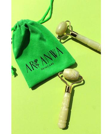 Ari Anwa Skincare Mini Jade Roller | Travel Size Face Yoga Tool for Cooling & Relaxation | Perfect for Decongesting While Traveling - Buy Online on GoSupps.com