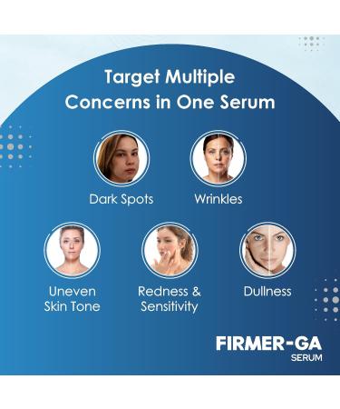 Firmer-GA Serum with Glutathione Alpha Arbutin Niacinamide & Hyaluronic Acid for Smooth and Balanced Skin 30ml / 1.01 Fl Oz - Buy Online on GoSupps.com