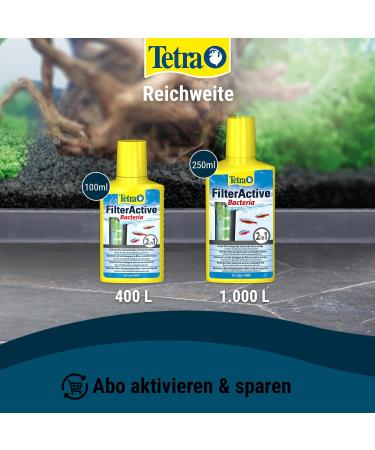Tetra FilterActive Bacteria 100ml - 2-in-1 Starter & Sludge-Reducing Bacteria for Biologically Active Filters | International Shipping Available - Buy Online on GoSupps.com