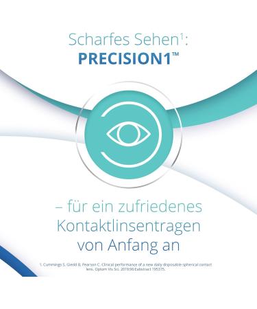 Buy PRECISION1 Daily Soft Contact Lenses - 30 Pack BC 8.3mm DIA 14.2mm +5.25 Diopters | International Shipping Available - Buy Online on GoSupps.com