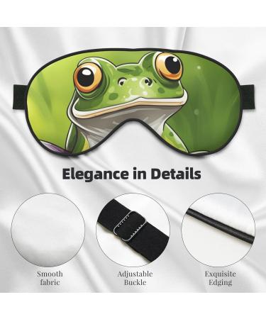 Cartoon Frog Sleep Mask - Adjustable Breathable Eye Mask for Comfortable Sleep | International Shipping Available - Buy Online on GoSupps.com