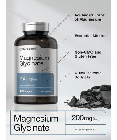 Horb ach Magnesium Glycinate | 250mg | 120 Softgels | Non-GMO and Gluten Free Supplement - Buy Online on GoSupps.com