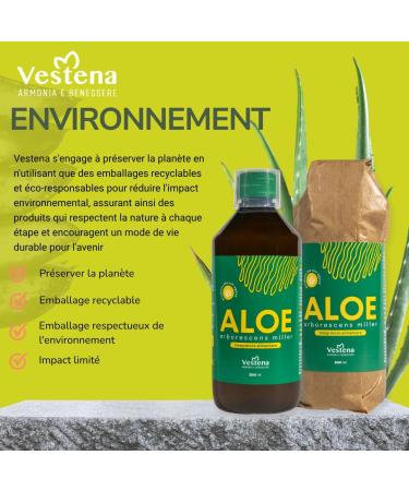  VESTENA Vestena - Aloe Arborescens with Agave 100% Pure Natural - Recipe Father Zago. Natural Detox Juice for Liver and Intestines Powerful Draining Slimming - 500ml - Made in Italy - Buy Online on GoSupps.com