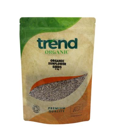 Trend Organic Sunflower Seeds - Packed with Healthy Fats Rich in Protein and Fibre Loaded with Vitamin E Magnesium and Selenium - Certified Organic Vegan Snack Non-GMO No Additives Raw 1kg 1 kg