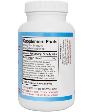 Cold Snap Herbal Supplement for Immune Support | 120 Capsules | International Shipping Available - Buy Online on GoSupps.com