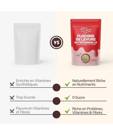 EASY YUMMY Flocons Nooch (300 g) levure nutritionnelle non enrichie 100% v g talienne sans additifs - Buy Online on GoSupps.com