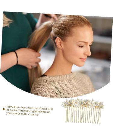Ipetboom Alloy Rhinestone Hair Comb Wedding Hair Clip Pearl Clips for Hair Wedding Headpiece for Bride Diamond Headpiece Tiara Bridal Headdress Bridesmaid Crystal Accessories Rhinestones - Buy Online on GoSupps.com