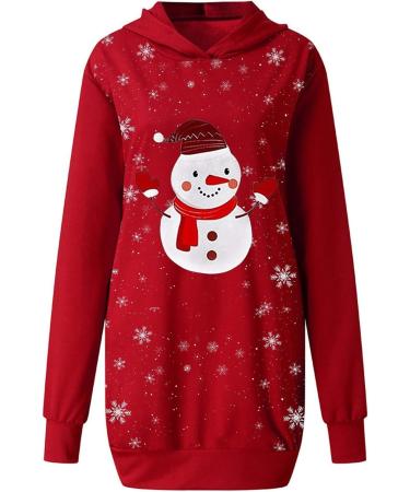 Buy Women's Christmas Sexy Party Clothes - Hooded Sweatshirt Costume & Fashion Dress in XXL - Festive Cartoon Sweater - Buy Online on GoSupps.com