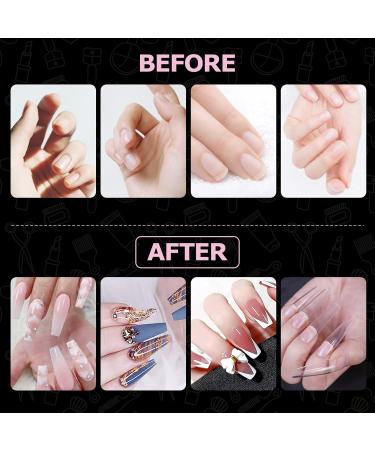 Carehabi Nail Tips - 500 Pack Transparent Acrylic Artificial Nails with Storage Case | 10 Sizes for Nail Studios & DIY Art - Buy Online on GoSupps.com