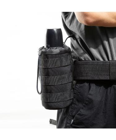 Dotacty MOLLE Bottle Pouch Holder - Tactical Water Bottle Holster for Duty Belt - Heavy Duty Sport Bottle Bag for Hiking, Climbing, Camping - Black - Buy Online on GoSupps.com