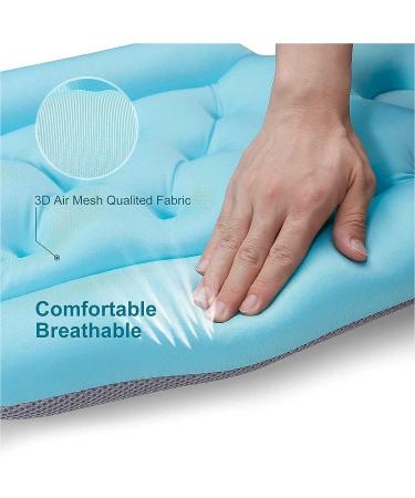Full Body Bath Pillow with Head and Tailbone Support | Non-Slip Bath Tub Mat | 93x40cm Blue - Buy Online on GoSupps.com