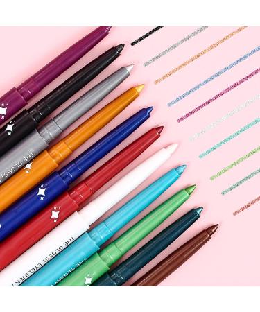 Eye Liner Pens 12 Colors Makeup Eye Liners | Waterproof Eye Liners Long Lasting Eye Colors Makeup Colors Professional Eye Makeup Set - Buy Online on GoSupps.com