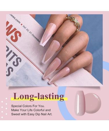 Dipping Powder Sheer Nude Collection | Natural Dry Gel Polish | Salon Quality | 0.98oz per box (HJ-ND064B-LS05) - Buy Online on GoSupps.com