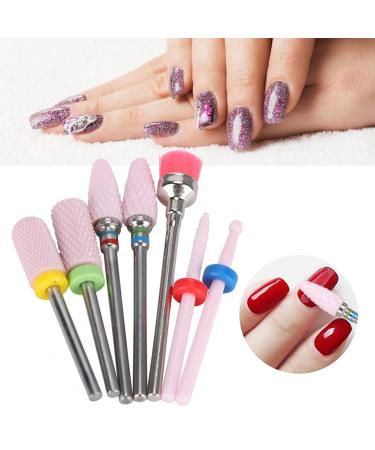 6 Participate professional ceramic nail drill nail grinding head suit for hard gel Rapid professional nail drill nail grinding head suit for nail art acrylic