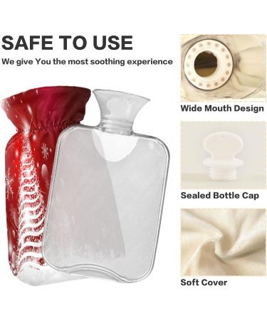 Buy KCLDECI Red Hot Water Bottle with Christmas Tree & Snowflake Cover - 2L Foot Warmer & Pain Relief - Hot & Cold Therapy - Buy Online on GoSupps.com