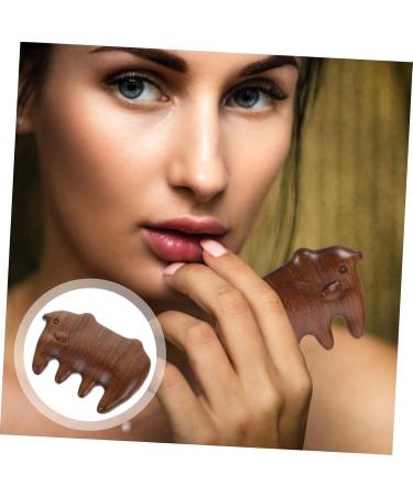 Beaupretty Sandalwood Beard Comb - Wide Tooth Hedgehog Ridge Hair Pick for Gentle Massage | Premium Wooden Kamm Tool for Men & Women - Buy Online on GoSupps.com