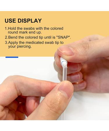 Piercing Aftercare Medicated Swabs - 60 PCS for Ears, Nose, Belly & Body Piercings - Bump Free Cleaner Treatment - Made In USA - Buy Online on GoSupps.com