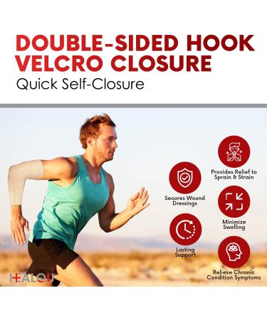 HEALQU Elastic Bandage- 2 Inch x 5 Yards, Self-Closure Compression Wrap for Various Body Parts - Box of 10 Rolls - Buy Online on GoSupps.com