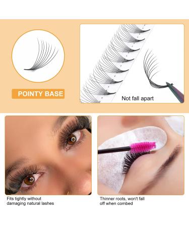 8D-0.07D 15mm Pointy Base Premade Volume Fans Eyelash Extensions - 320 Fans B&Q - Buy Online on GoSupps.com