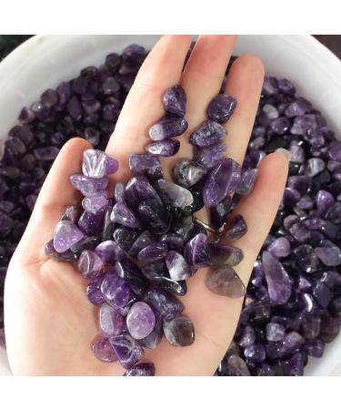 WAYBER Irregular Crystal Quartz Stones 1lb - Purple Decorative Pebbles for Aquariums, Tanks, Vases, Air Plants, Succulents - Buy Online on GoSupps.com